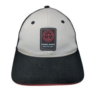 Pacific Ocean Catch The Wave Slideback Trucker Hat Black OS Mesh Back Polinesia